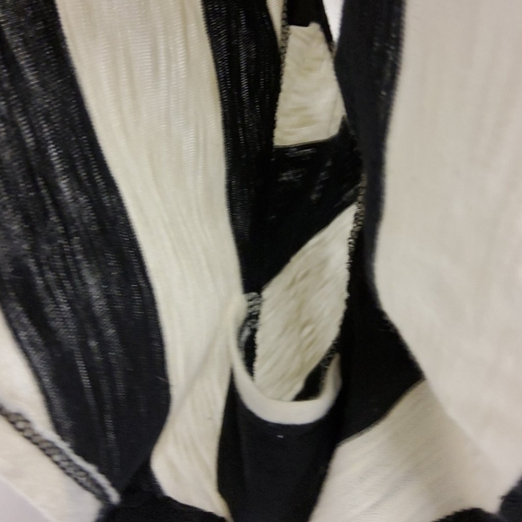 𝅺david Kahn top black white size xsmall lace back - Picture 4 of 5